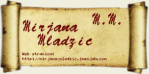 Mirjana Mladžić vizit kartica